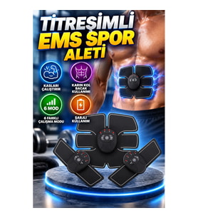 2025 Titreşimli EMS Kas Çalıştırma Cihazı Karın Kol Bacak Spor Aleti – 6 Mod
