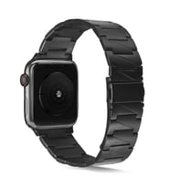 Apple Watch 42mm Uyumlu Kordon KRD-48 Metal Kordon (Siyah)