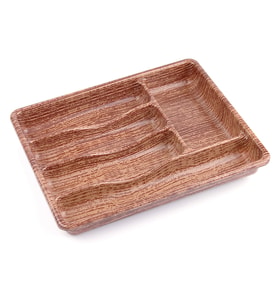 Ahşap Renk - 5 Bölmeli Çekmece İçi Kaşıklık 36X29CM