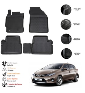 Toyota Aurıs 2014 3D Havuzlu Paspas OTL