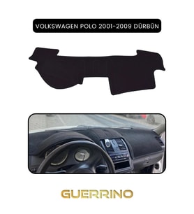 VOLKSWAGEN Polo (2001-2009) DÜRBÜN  TORPİDO KORUMA HALISI SİYAH KENAR