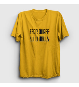 Presmono Unisex Sarı Send Nudes Katlamalı Gizli Yazılı T-Shirt 343260tt (Sarı)