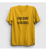 Presmono Unisex Sarı Send Nudes Katlamalı Gizli Yazılı T-Shirt 343260tt (Sarı)