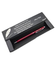 Signator® C509 Slim Kızıl Krom Tükenmez Kalem  İsme Özel Kalem  Hediyelik Kalem (Karışık)