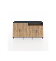 Kronos Konsol 6 Raflı 4 Kapaklı 176x59x99 Antrasit-Çam