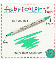 Zig Fabricolor Twin Çift Uçlu Kumaş Boyama Kalemi FLUORESCENT GREEN 