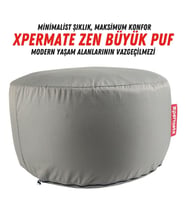 Xpermate Zen Puf Bench Fermuarlı Puf Koltuk Yıkanabilir Kılıf Ayak Ucu Puf ve Makyaj Koltuğu 80x40 Antrasit