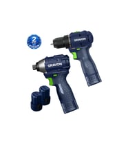 Gravon 16V-20V Şarjlı Matkap ve Torklu Vidalama 2'li Set