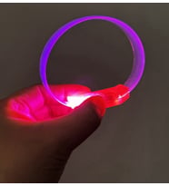 3 Modlu Pilli LED Işıklı Esnek Parti Bilekliği Pembe