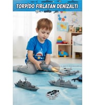 Askeri Filo Oyun Seti: Torpido Fırlatan Denizaltı, Uçak Gemisi, Çek Bırak Savaş Jetleri ve Gemiler