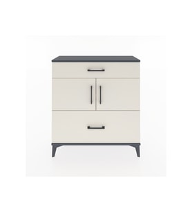 Arges Şifonyer 2 Raflı 2 Çekmeceli 2 Kapaklı 88x30x96 Antrasit-Aytaşı