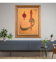 Altın Paspartulu Çerçeveli Tablo CV1259 (Gold)