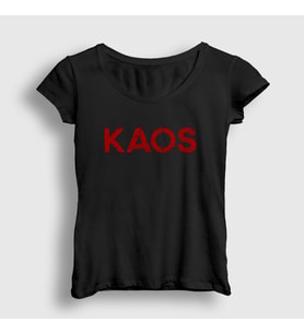 Presmono Kadın Siyah Logo Dizi Kaos T-Shirt 498182tt