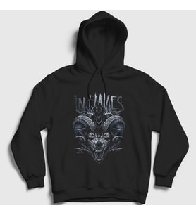 Presmono Unisex Siyah Wild In Flames Kapüşonlu Sweatshirt 85063tt