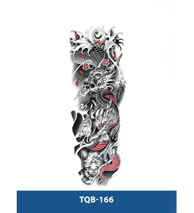 TQB-166 EJDERHA DESEN RENKLİ GEÇİCİ KOL DÖVMESİ-TATTO