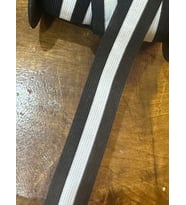 SİYAH BEYAZ ÇİZGİLİ ŞERİT EN 3 CM DİKİŞ GİYİM AKSESUARI (1 METRE )