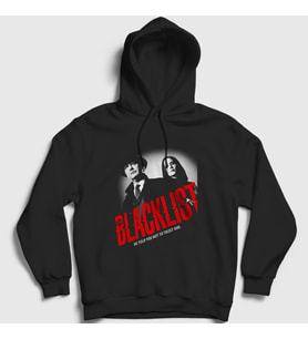 Presmono Unisex Siyah Trust The Blacklist Kapüşonlu Sweatshirt 183973tt