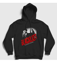 Presmono Unisex Siyah Trust The Blacklist Kapüşonlu Sweatshirt 183973tt