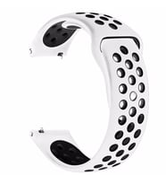 Microsonic Xiaomi AmazFit Bip Rainbow Sport Band Kordon Beyaz Siyah