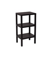 3 RAFLI SİYAH MODÜLER ÜNİTE PLASTİK 38x29x74 cm (5343)