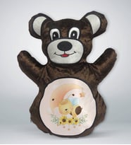 BK Gift Sevimli Arı Tasarımlı Kahverengi Ayıcık Yastık-3