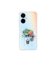 Tecno Camon 19 ile Uyumlu Splash Bukalemun Tasarımlı Şeffaf Silikon Kılıf
