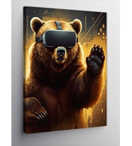 Kanvas Tablo Vr Gözlüklü Ayı