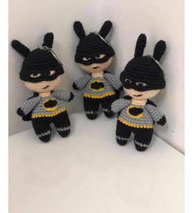 Batman Maskot Bebek Amigurumi Anahtarlık Oyuncak