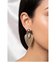 DAMLA TAŞLI YAPRAK METAL KÜPE 5,5 CM.