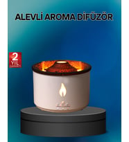 Alev Efektli Buhar Makinesi – Aromaterapi, Nemlendirme Işık Modlu Tasarım - Lisinya