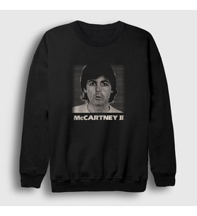 Presmono Unisex Siyah Solo The Beatles Paul Mccartney II Sweatshirt 555923tt