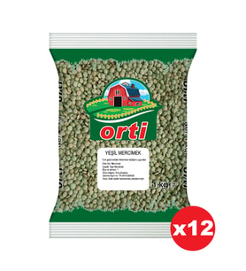 Orti Yeşil Mercimek 1 Kg. x 12 Adet