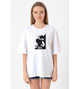 Cowboy Bebop Spike See You Space Cowboy Beyaz Kadın Oversize Tshirt
