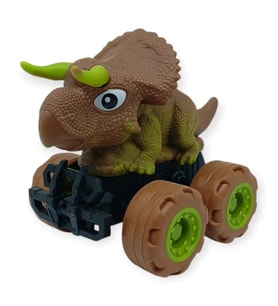 Sürtmeli Dinazor Arabalar 12 cm - H-20 - Triceraptors -Kahverengi