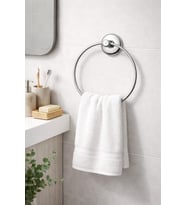 Banyo Yuvarlak Metal Havluluk Vidalı Montaj
