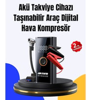 Sos Fenerli Akü Takviye Cihazı Dijital Kompresör Powerbank
