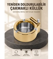 Yeniden Doldurulabilir Çakmaklı Küllük Dayanıklı Yapı
