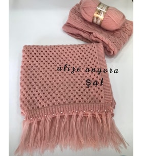 Simli Alize Angora şal