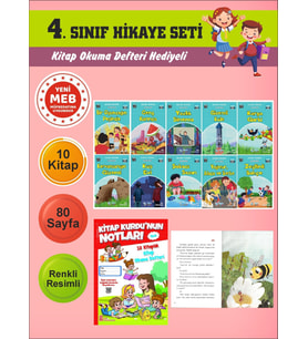 4.Sınıflar İçin Okumayı Sevdiren 10 lu Hikaye Seti 3 (Kitap Okuma Defteri Hediyeli)