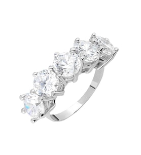 Starlight Diamond Pırlanta Montür 925 Ayar Gümüş Bayan Baget Yüzük