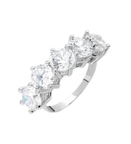 Starlight Diamond Pırlanta Montür 925 Ayar Gümüş Bayan Baget Yüzük