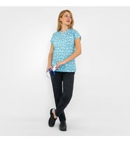 Unisex Mavi Diş Desenli Master Likralı Cerrahi Doktor Hemşire Scrubs  Alt Üst  Takım