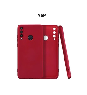 Huawei Y6p Kılıf First Silikon - Bordo