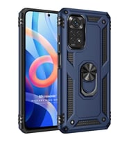 Microsonic Xiaomi Note 11 Pro 5G Kılıf Military Ring Holder Lacivert