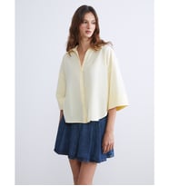 LCW Vision Sarı Oversize Kadın Gömlek