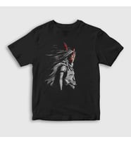 Presmono Unisex Çocuk Siyah Mask Anime Film Princess Mononoke T-Shirt 454637tt