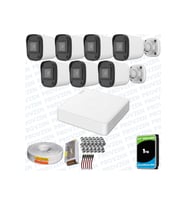 Provzen Hikvision Unv 7'li Full HD Güvenlik Kamerası Set Gece Görüş, Mikrofon, Olay Anında Bildirim