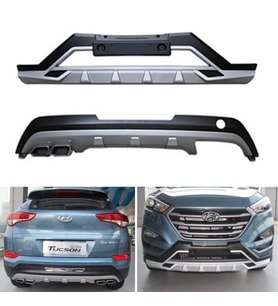 Hyundai Tucson Ön Arka Tampon Koruma Difüzör 2015-2018 Arası Lüx