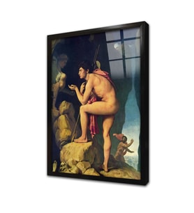 Oedipus ve Sfenks Çerçeveli Cam Tablo