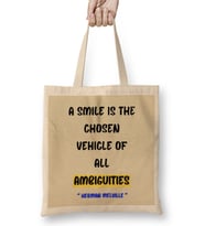 Smile Quotes Happy Love Gift Bez Çanta Uzun Saplı